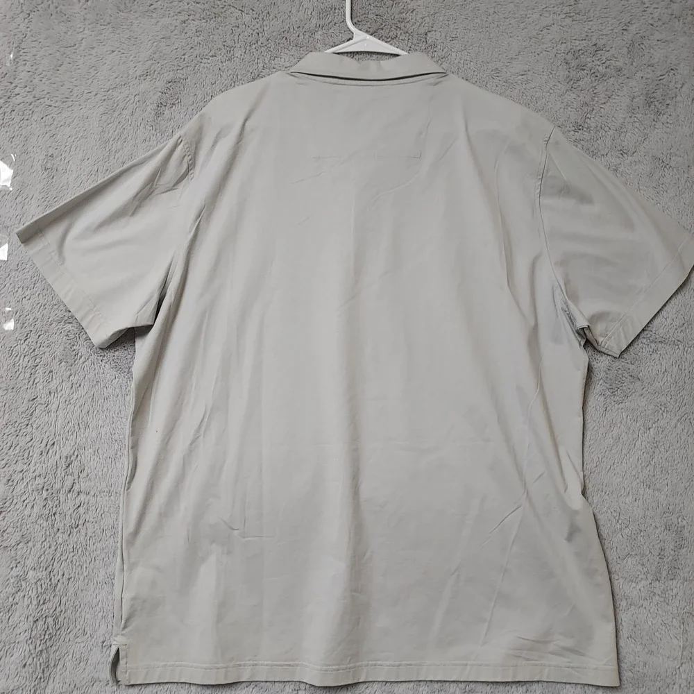 Bugatchi Polo Shirt Men 2XL XXL Ooohcotton Tech 8 Way Stretch Performance EUC - Picture 5 of 8